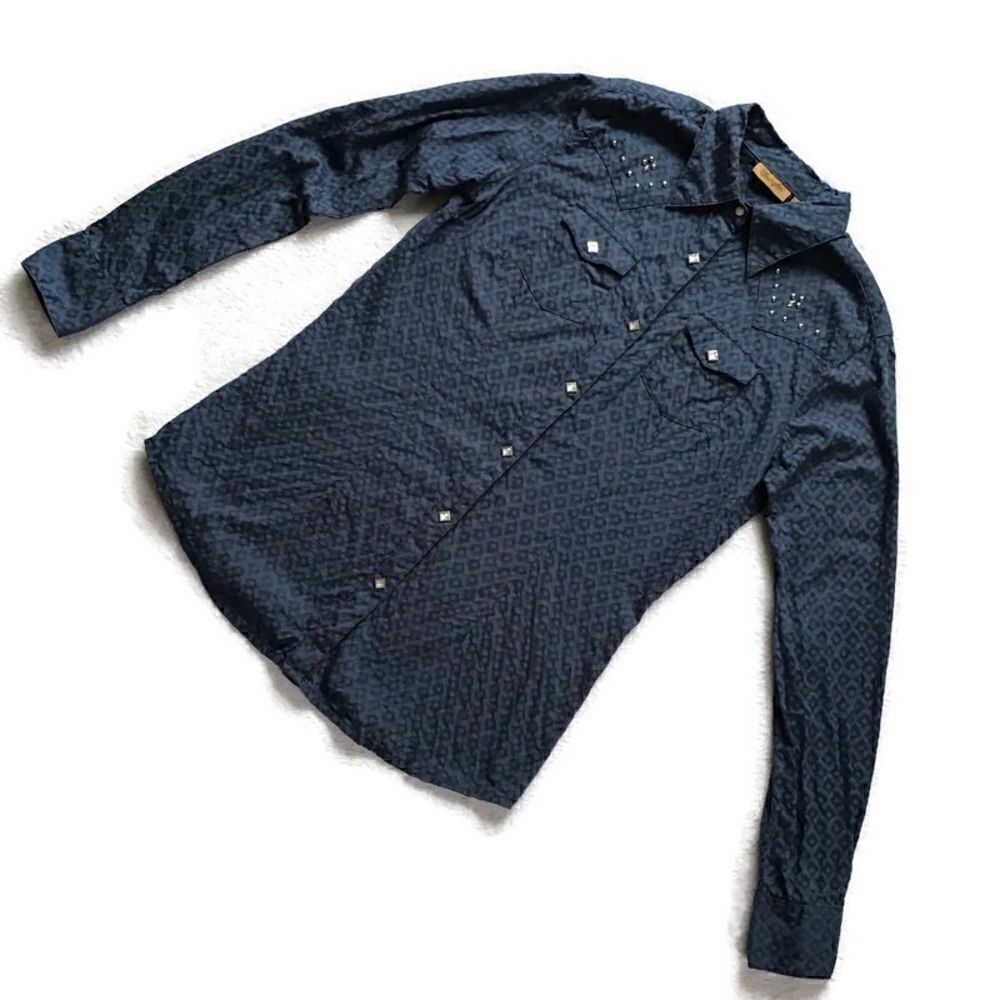 Wrangler Embellished Diamond Pearl Snap Shirt